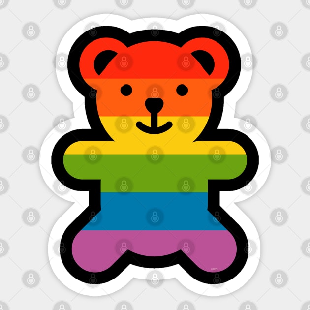 Rainbow Pride Flag Bear Gay Sticker by creative